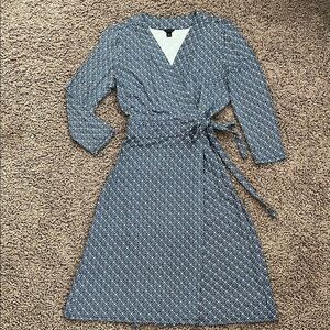 Ann Taylor Blue Long Sleeve Dress